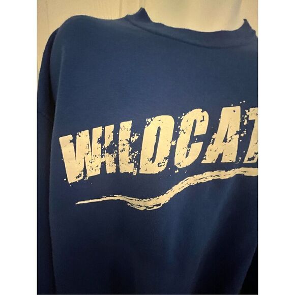 Jerzees Vintage Kentucky Wildcats Blue Crewneck Sweatshirt. Size Large - Picture 5 of 6